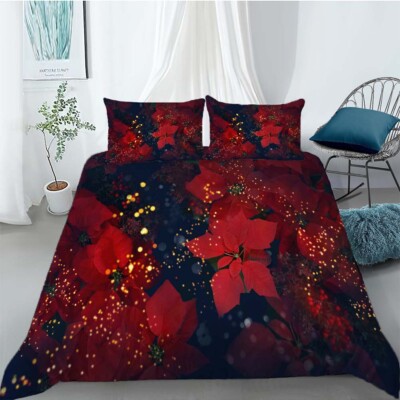 Firefly Maple Leaf 3D Printing Duvet Quilt Doona Covers Pillow Case Bedding Sets