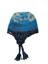 Turtle Fur Blue Chunky Knit Fleece Lined Trapper Hat Unisex Kids J57