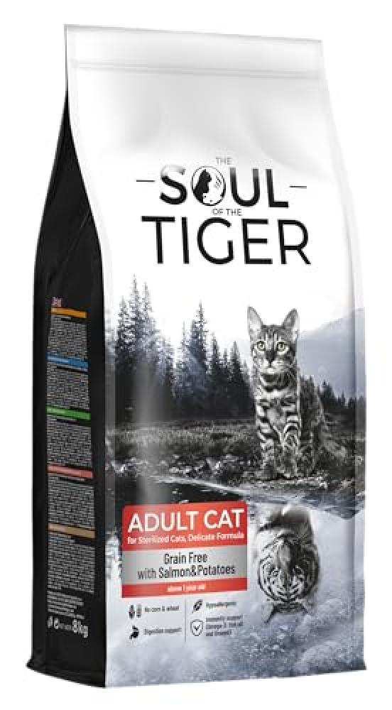 (TG. 1 x 8kg) The Soul of the Tiger - Cibo secco per gatti adulti sterilizzati,