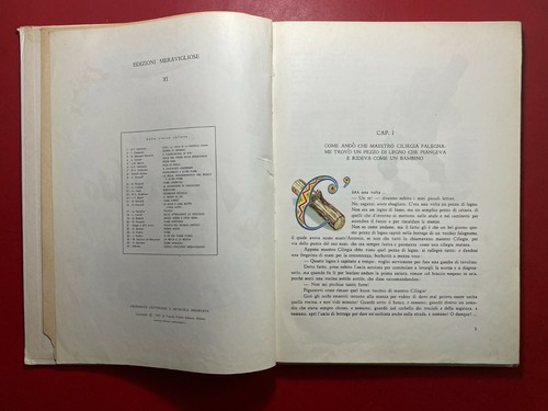 COLLODI - AVVENTURE PINOCCHIO Fabbri Grande Formato 1955 Libro illustrato MARAJA - Foto 3 di 10
