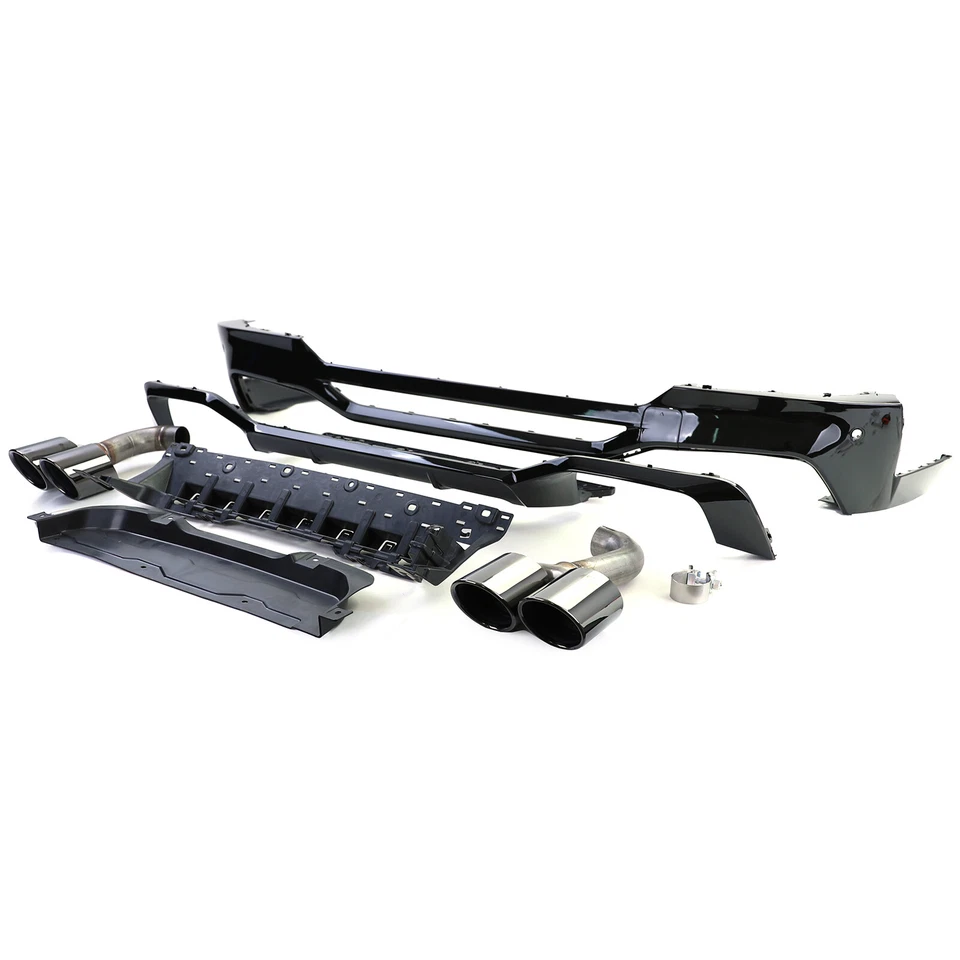 Heckdiffusor Performance Umbau + Endrohre Schwarz passt für BMW X4 G02 18-21 - Bild 3 von 4