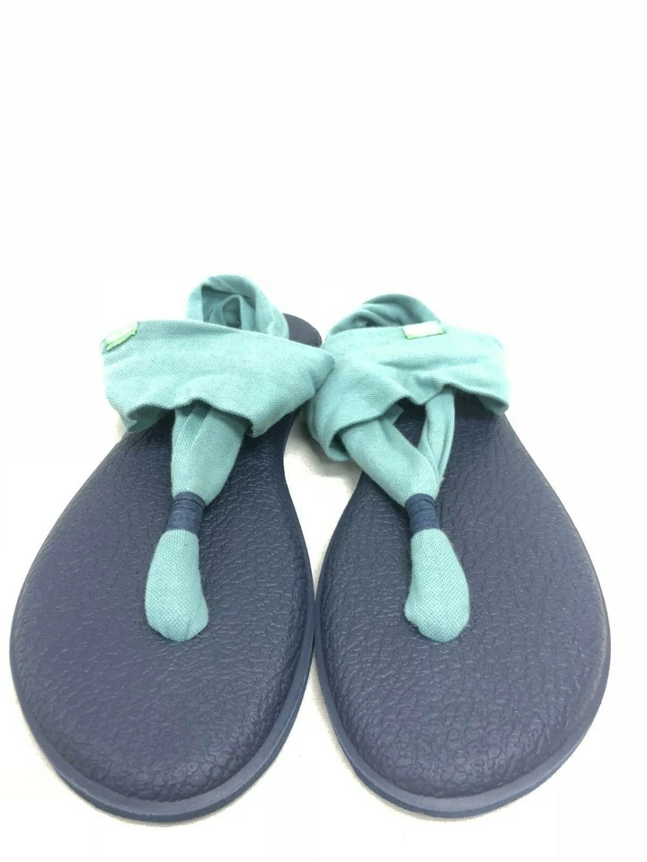 Sanuk Women's Yoga Sling 2 Blocked Sandals Mineral Blue Flip Flops 1095071 - Image 3 of 4
