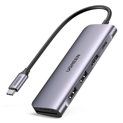 Adapter Ugreen 6-in-1 4K HDMI USB C Hub