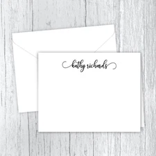Personalized Note Cards, Personalized Stationery, Folded Note Cards