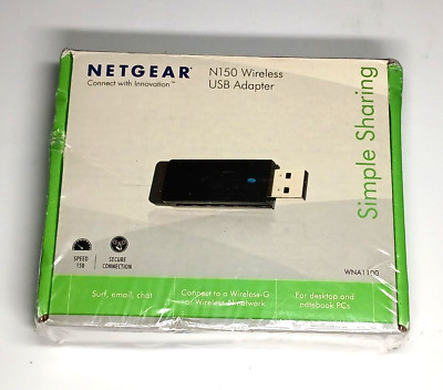 Netgear N150 WNA1100 Wireless USB Adapter Dongle New Sealed