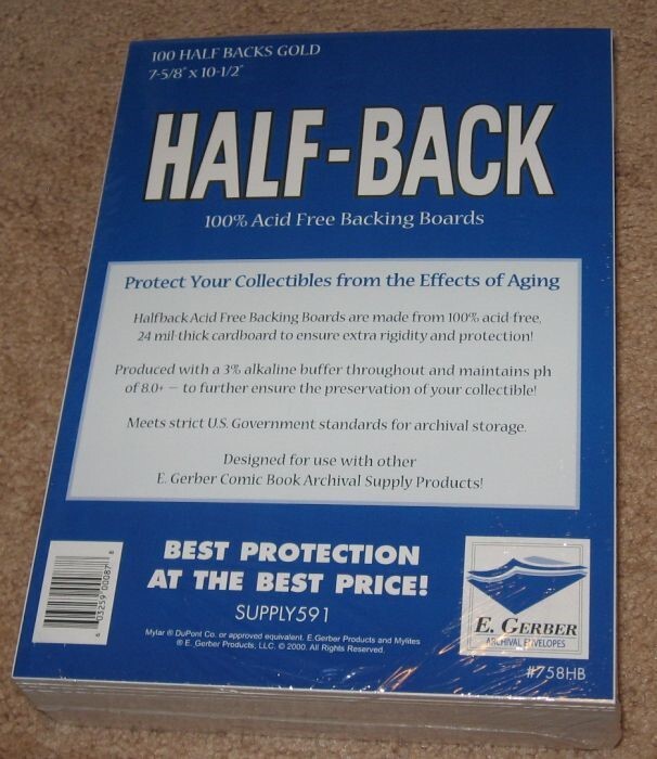 E.gerber Full Back Comic Boards - 50 Pack Acid-Free 42 Mil Thick