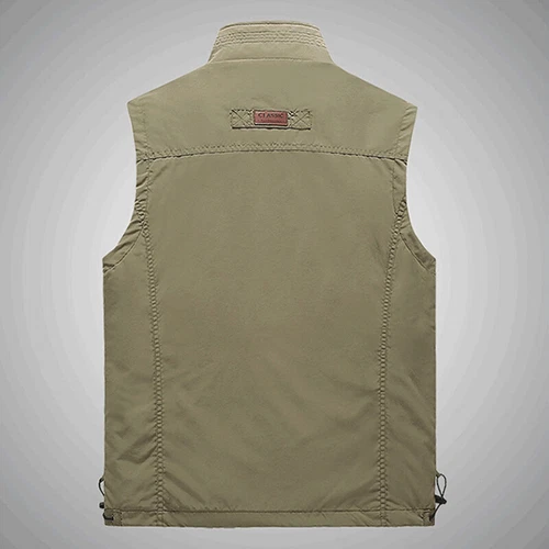 Herrenjacke einfarbig Weste Herren Wandern Netz Futter ärmellose Weste schlicht - Bild 8 von 13