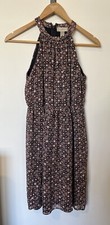 Ann Taylor LOFT Multicolored Halter Knee Length Dress Size 2 Petite