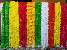 5 Pcs Indian Marigold Flowers Artificial Garland Diwali Christmas Decorations