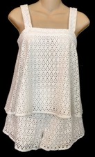 Line And Dot Shorts And White Eyelet Baby Dol...