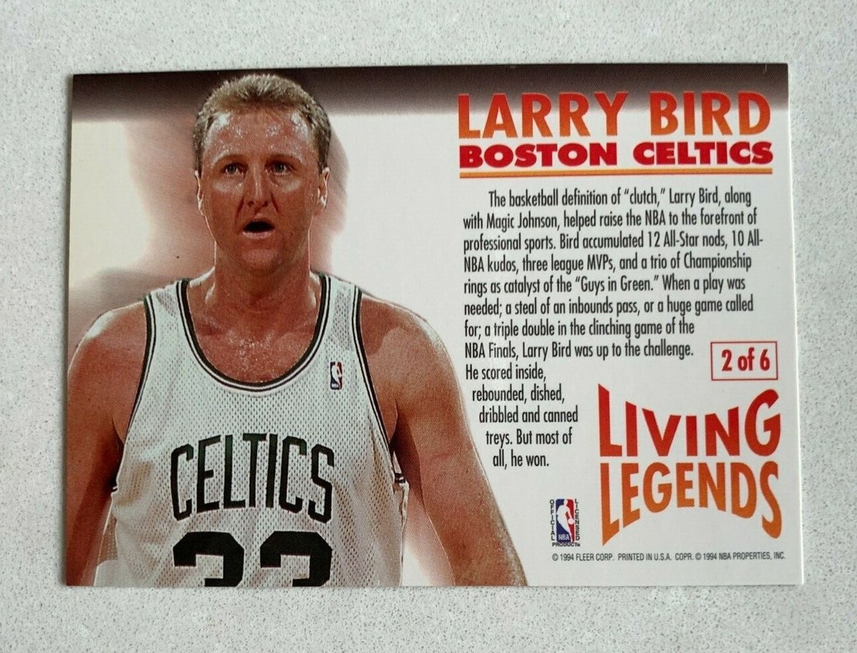 NBA LARRY BIRD Boston Celtics 1993-94 Fleer Living Legends Insert