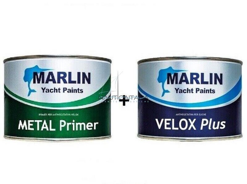 ANTIVEGETATIVA MARLIN VELOX PLUS GRIGIO LT. 0,5 + METAL PRIMER - ELICHE PIEDI