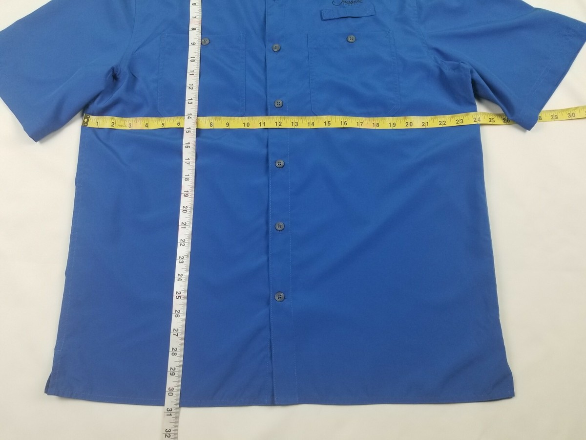 Chemise De Pêche Jawbone Homme – Bleu – Légère Coupe Regular Taille L