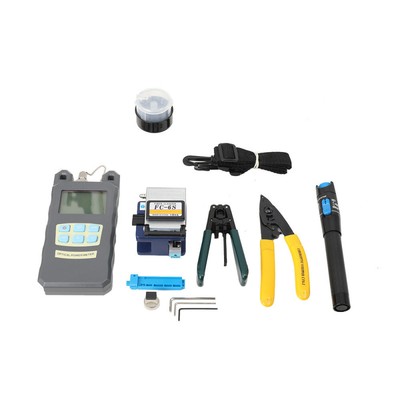 Glasfaser Werkzeug Set mit FC-6S Fiber Cleaver und Optical Power Meter Finder DE