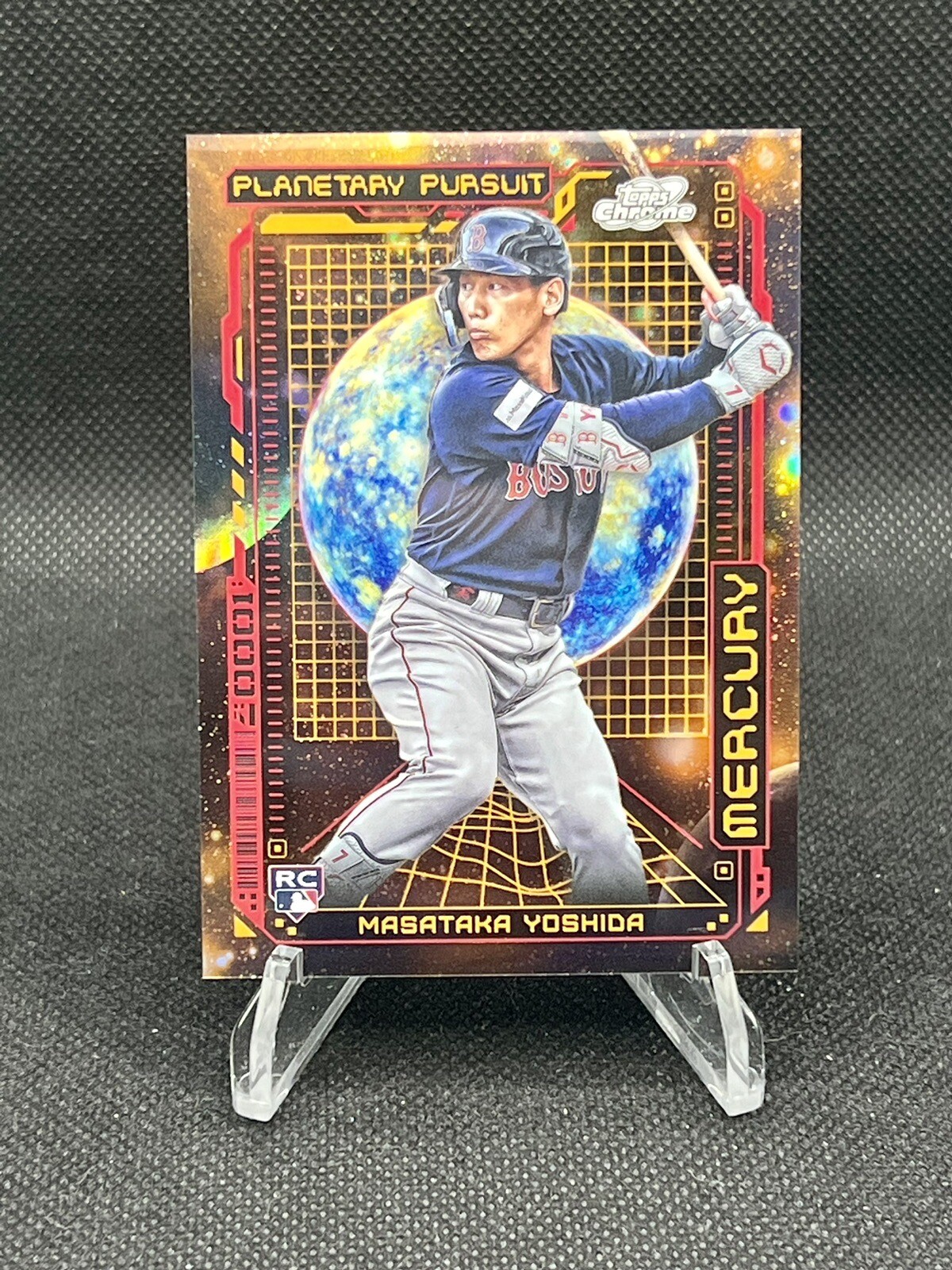 2023 Topps Chrome Cosmic Masataka Yoshida RC Planetary Pursuit Mercury Red Sox