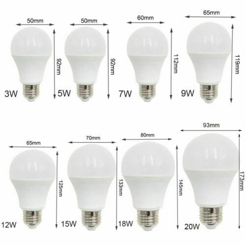 E26 E27 LED Globe Light Bulbs 3W 5W 7W - 18W 20W Cool Warm White 110V- 220V Lamp - Picture 2 of 14