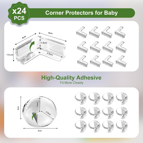 Corner Protector Baby, 24 Corner Protectors for Furniture Baby Proof Corners an - Picture 3 of 8