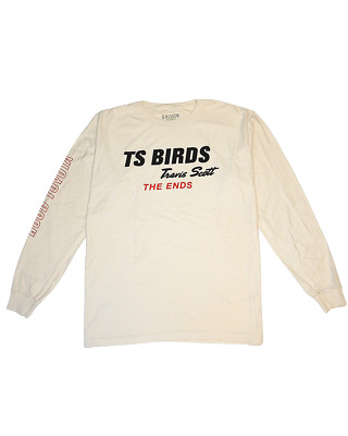 Tシャツ・カットソー Travis Scott Fly-Thru T-shirt Travis Scott TS Birds The Ends Long Sleeve Tee Beige (TSCJ