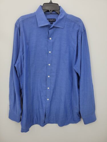 Austin Reed London Shirt Mens XL Blue Long Sleeve 