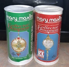 2 Mary Maxim 2001 Collector Christmas Ornament Kits~Christmas Tree #3955~#2638