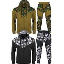 kids Camouflage Tracksuit 2 piece top bottoms kids girls jogging suits 7-13 year