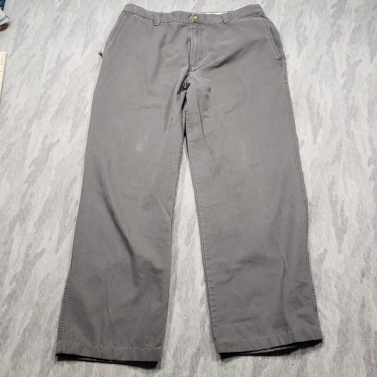 Columbia Pants Mens 36x32 Gray Outdoors Canvas Hiking Stonewash Granit Cloth