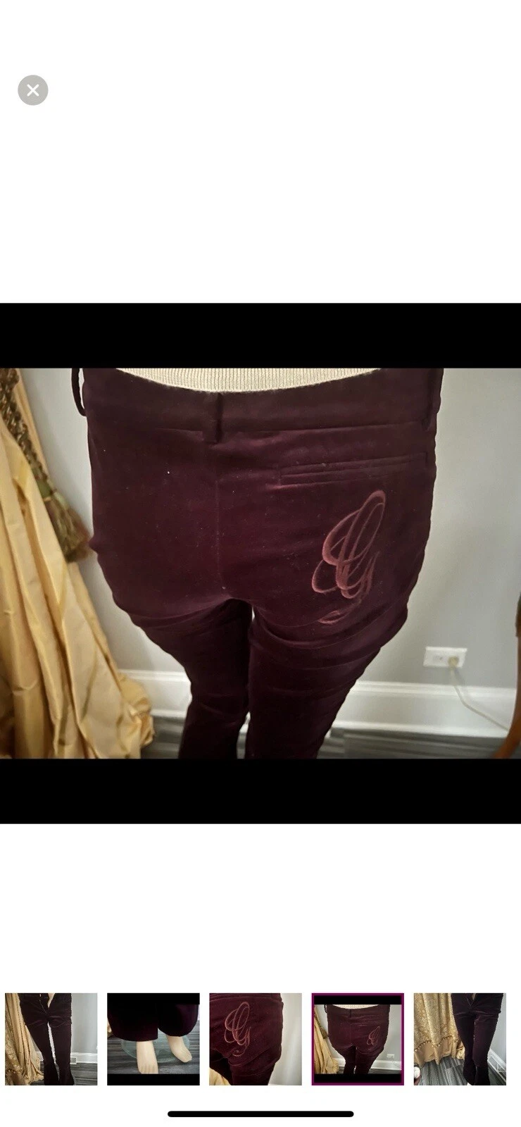 Pantalon velours marron authentique Gucci, taille 38 (6), excellent état 