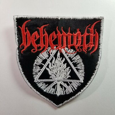Behemoth shield red logo EMBROIDERED  PATCH