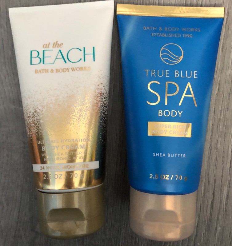Bath and Body Works Lot of 2 At the Beach and True Blue Spa 2.5 oz. NEW