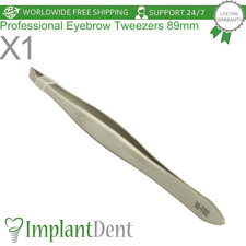 Professional Eyebrow Tweezers 88mm Beveled Brow Shaping Stainless Steel Tool