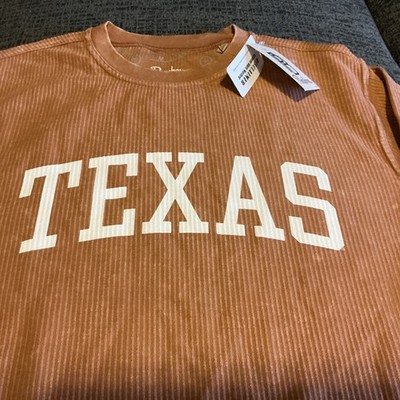 Women's Pressbox Texas Orange Texas Longhorns Comfy Cord Vintage Wash Basic Arch