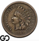 1859 Indian Head Cent Penny, Choice XF