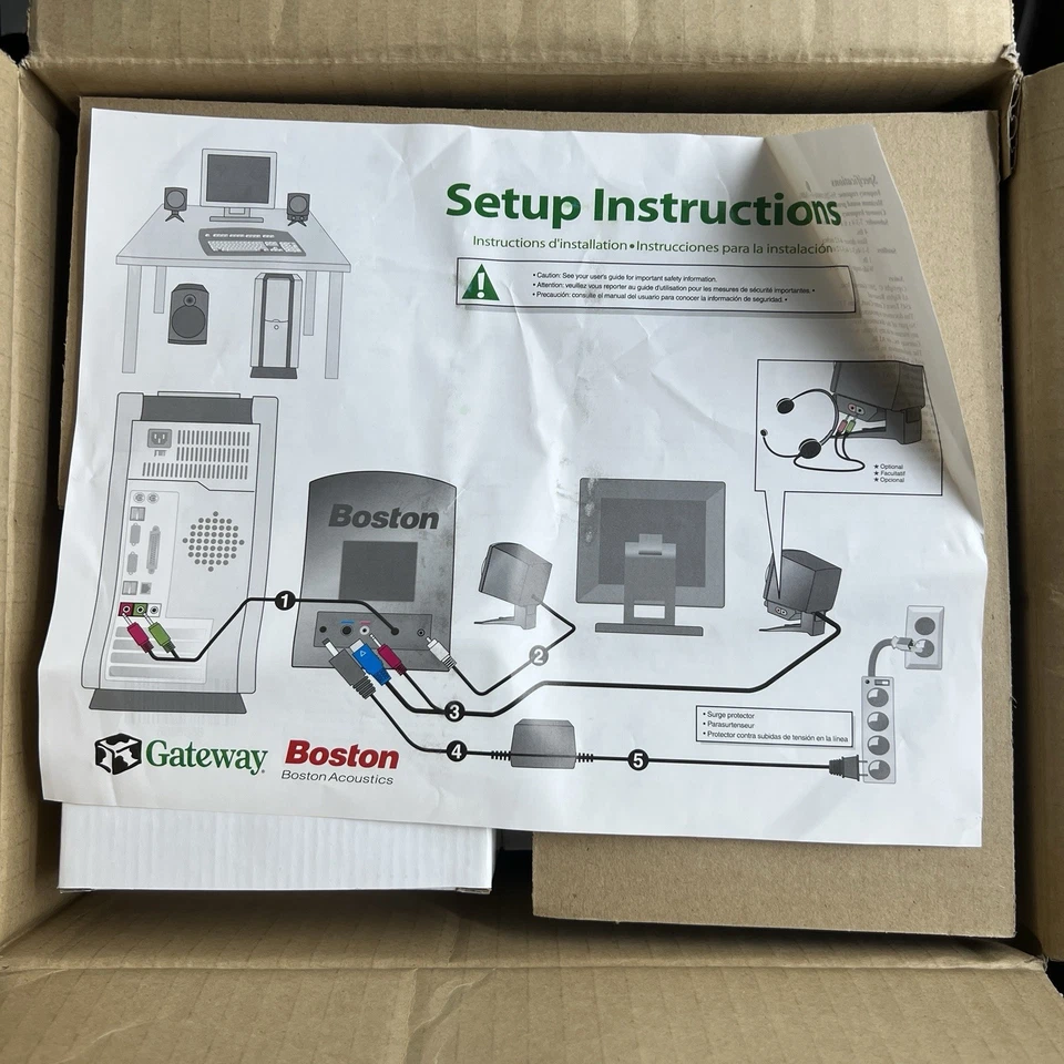 Boston Acoustics BA745 2.1 Speaker System (Sub + 2 Satellites) 3.5 mm input - Image 4 of 4