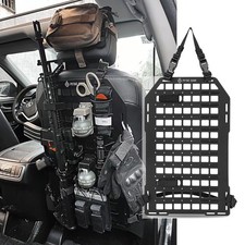 Tactical Car Seat Back Organizer  Rigid Molle Panels for Vehicles  Truck Mo...