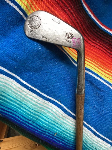 Antique Hickory Wood Shaft Beckley Ralston Stainless Mashie Golf Club