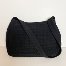 Euroline Black Quilted Shoulder Saddle Bag