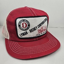 Vintage USA MADE K Products Lyman Richey Corp Patch Trucker Hat Snapback Cap
