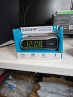 SHARP Digital Alarm Clock, Electric w/Battery Backup, Dual Alarm, Green LED, NEW