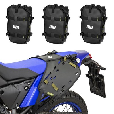 SCHNORR BagHub Compatible With Yamaha Ténéré 700 Side Case Rack, 3x BumberBag 6L