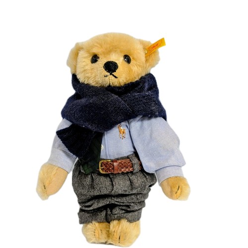 Polo Ralph Lauren Steiff Bear The Preppy Bear 1991 con etichette #406225 13" - Foto 2 di 9