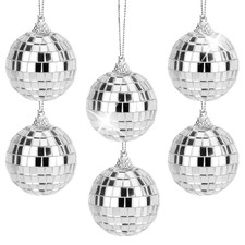 6Pcs Mini Disco Ball Party Decorations - 1.97" Mini Mirror Ball Ornaments Disco