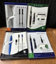 LOT OF 4 BRAND NEW Cross Pens: Coventry Gel, Tech 2 Ballpoint, Bailey Fountain