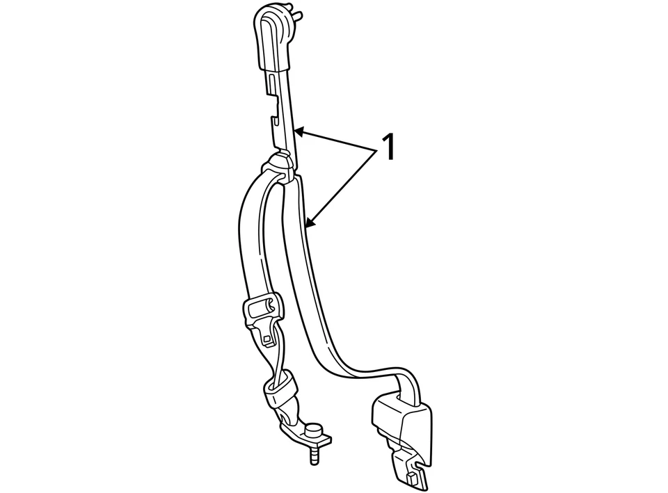 Ремень безопасности передний натяжитель правый для Ford F-250 Super Duty 2003-2004 годов выпуска LZ081 - Изображение 4 из 4