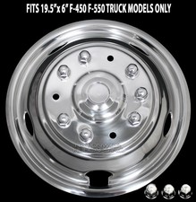 1 Front 2005-2025 Ford F450 F550 19.5 10 Lug Wheel Simulators Rim Covers Liners