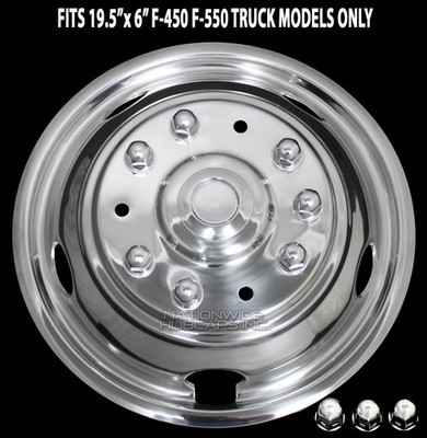 1 FRONT 2005-2025 FORD F450 F550 19.5'' 10 Lug Wheel Simulators Rim Covers Liners