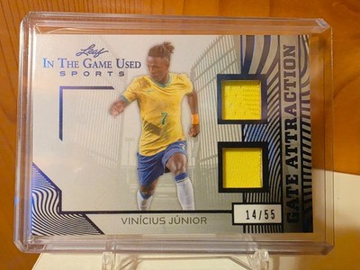 2025 Leaf  In The Game Used Dual Jersey Vinicius Junior  Gate Attraction 14/55
