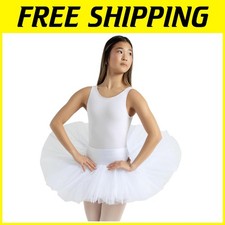 White Practice Tutu 12" Skirt Elasticized Waist Small