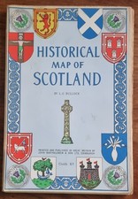 John Bartholomew & Sons LTD Vintage historische Karte von Schottland Edinburgh Tuch