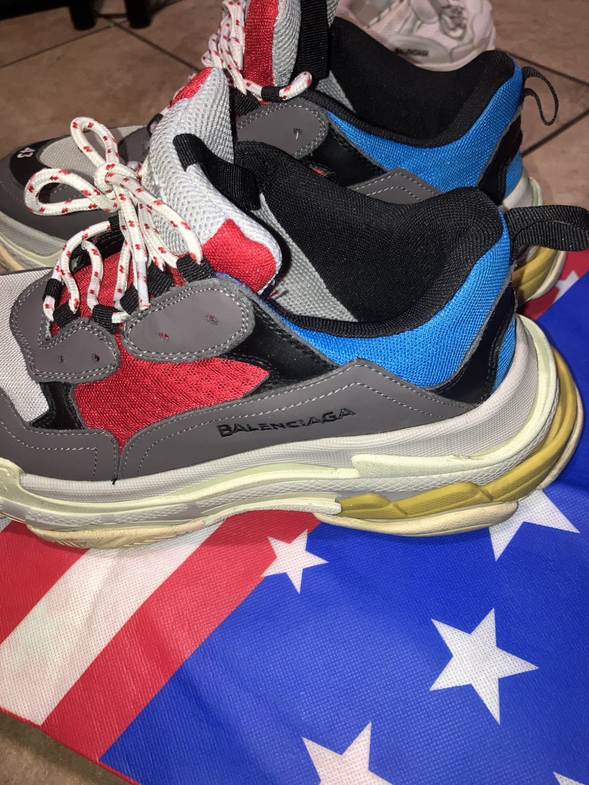 Size 11 - Balenciaga Triple S Sneaker 2018 Blue Red