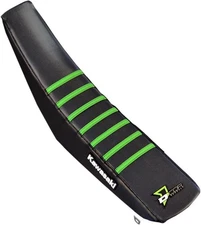 Dcor Ribbed Seat Cover Black/Black/Green #30-20-459 for Kawasaki KX450F/KX250F
